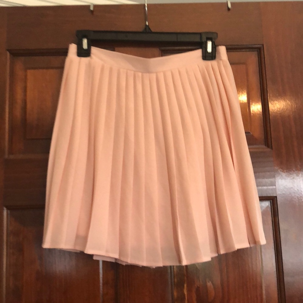 Pink Pleated Skirt